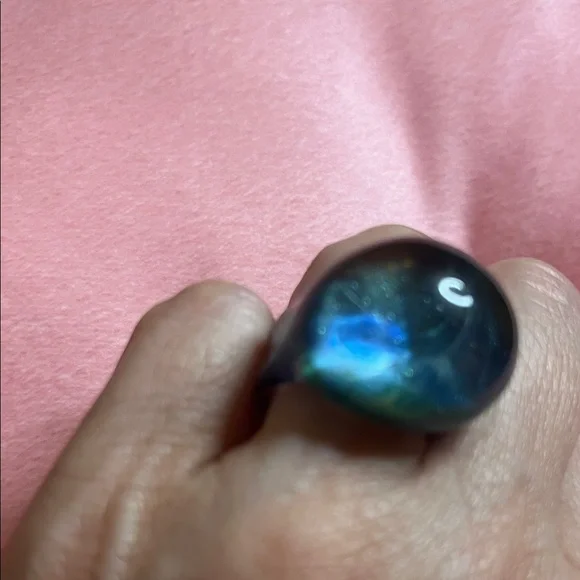 06# Elegant Blue Murano Glass Ring - Picture 4 of 10